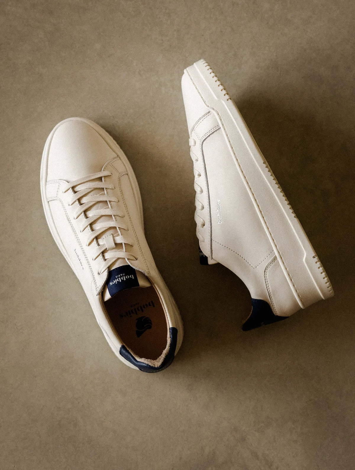 Cream & Navy Blue