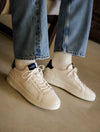 Cream & Navy Blue