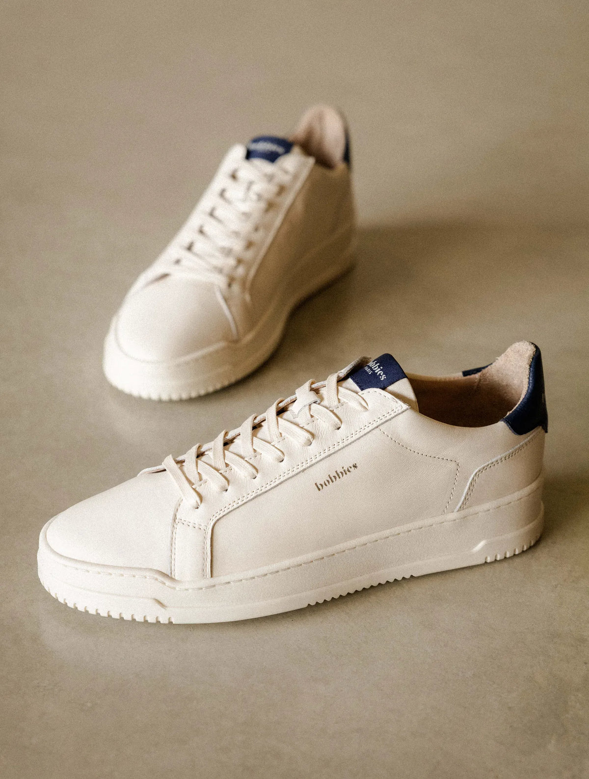 Cream & Navy Blue