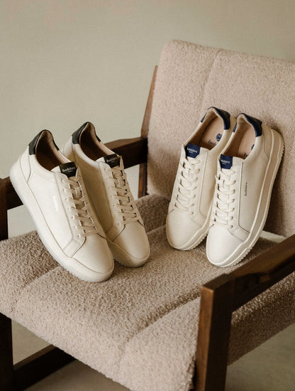 Cream & Navy Blue