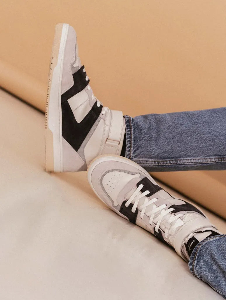 Off-White & Navy Blue